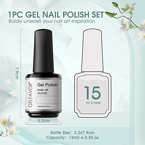 GELFAVOR UV Nagellack Weiß Gel UV Nagellack Weißer UV Shellac Nagellack Einfarbiger Nagelgel mit Großer Kapazität… – Bild 8