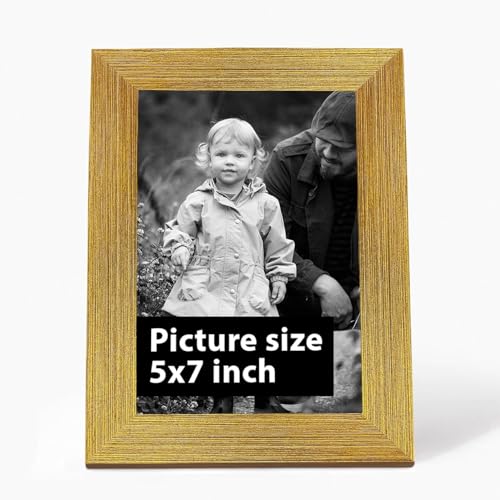 Image of Art Street Decorative Premium Set of 6 Individual Wall Hanging Picture Frame for Home, Living Room, Study Room Decor & Office Decor(5 x 7 Inch Picture Size) - Gold