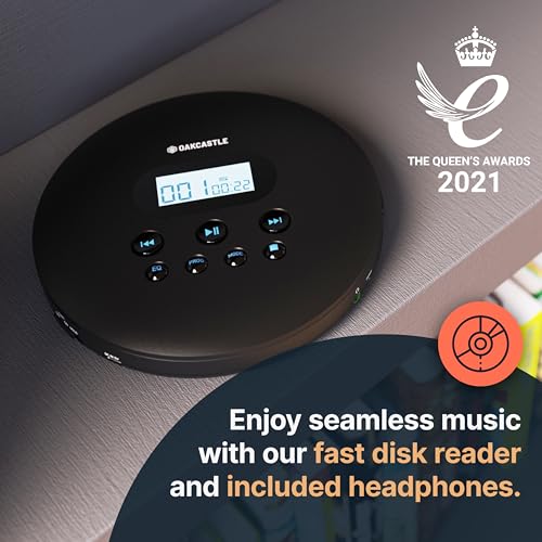Majority MY-1000000146 Cd Player Portable, Rechargeable Bluetooth 12Hr Personal Cd Player Discman thumb #2
