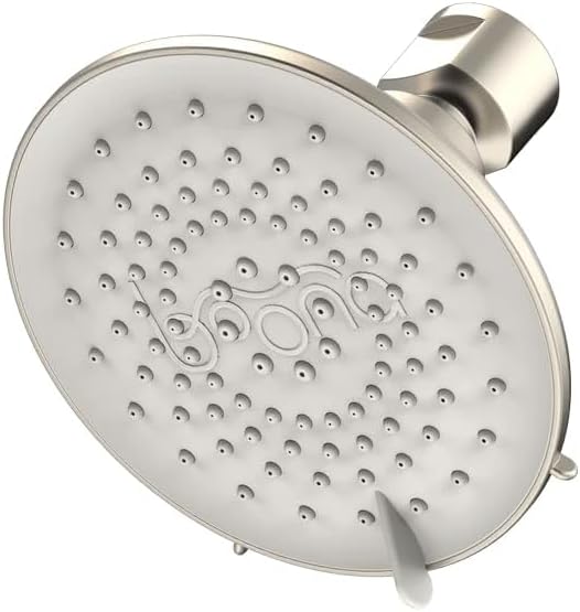 BOONA The Showerhead | High Water Pressure, Luxurious Shower | Rainfall, Max Pressure, and Swedish Massage Settings for a Spa-Like Experience| Easy Quick Install | As seen on WIRED, Brushed Nickel
