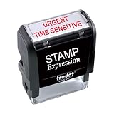 StampExpression - Urgent TIME Sensitive Office Self Inking Rubber Stamp - Red Ink (A-5875)