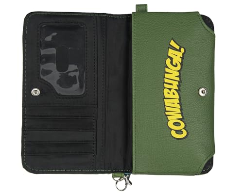 Teenage Mutant Ninja Turtles Dudes Action Scene Snap Closure Wristlet Wallet with Tech Pocket and Wrist Strap3