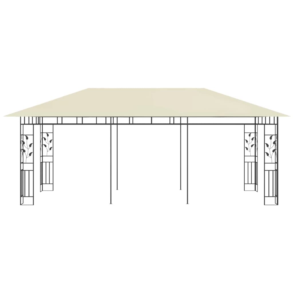 Generico Gazebo con Zanzariera 6x3x2,73 m Crema,Baldacchini e Gazebo,47971