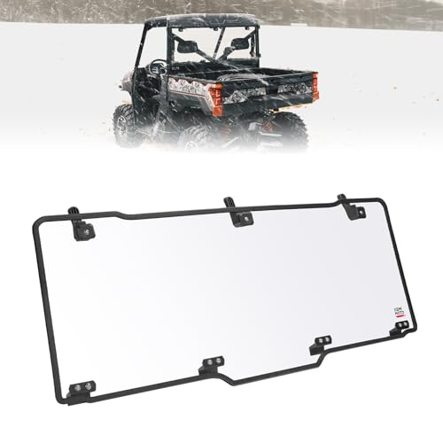 KEMIMOTO Hard Coated Rear Window, Pre-installed Back Windshield Compatible with Polaris Ranger XP 1000/Crew 2017-2026, Polaris Ranger 1000/Crew 2020-2026, Ranger XP 900/Crew 2013-2019