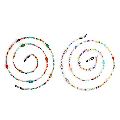 Crazy Deals Eyeglass Chains for Women 2 Pack Glasses Holder Strap Beaded Lanyard Sunglasses Chain Eyewear Retainer Strap (005-2 Pack) 🔥 Cashback up to 70% Eyeglass Chains for Women 2 Pack Glasses Holder Strap Beaded Lanyard Sunglasses Chain Eyewear Retainer Strap (005-2 Pack)