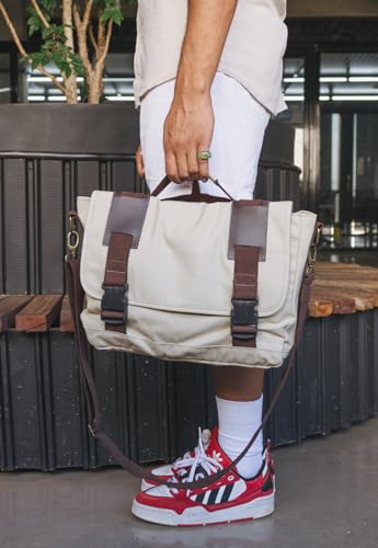 Pasta Lenna's Carteiro de Lona LE09 Bege