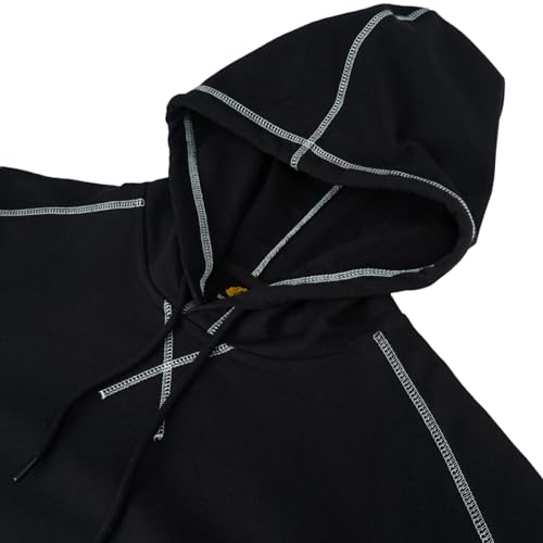 WORKWEYA FR Hoodies for Men 7.5oz Cotton Flame Resistant Pullover Sweatshirt NFPA2112 Hooded Shirt3