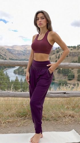 Image of UEU Women's Cozy Yoga Joggers Pants Loose Workout Sweatpants Comfy Lounge Pants with Pockets