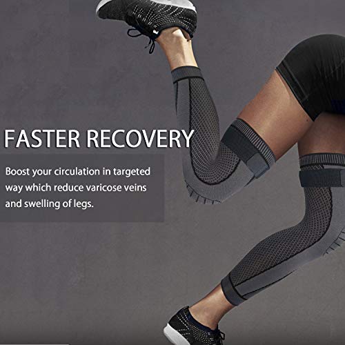 Full Leg Sleeves Long Compression Leg Sleeve Knee Sleeves Protect Leg, for Man Women Basketball, Arthritis Cycling Sport3