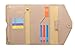 Zoppen Multi-purpose Rfid Blocking Travel Passport Wallet (Ver.4) Tri-fold Document Organizer Holder, Hazelnut