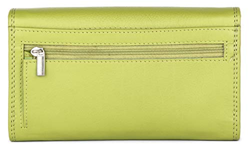 J. Wilson London Ladies RFID Safe Designer Soft Leather Purse Card Women Clutch Wallet with Zip Pocket Gift Boxed - Image 5