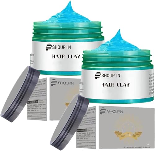 【髪染め】ふんわりヘアカラークリーム、SHOUPIN Color Hair メンズ レディース 男性用毛染め 簡単カラーリング/髪を傷めない/いい香り/オシャレな発色 発色しやすい お手入れ簡単(2個) (グリーン)