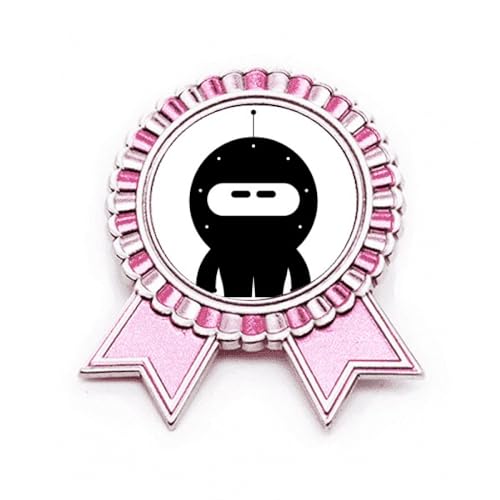 Broche robot extraterrestre rose en métal M, le cadeau original pour amateurs de science-fiction