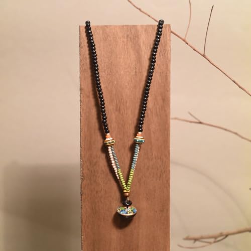 Image of AAKRITI ART CREATIONS Boho & Tribal Handcrafted Ethnic Necklace Collection | Multicolour Pendants, Mandala, Lotus & Dreamcatcher Designs | Artisan Lariat, Collar & Statement Jewelry for Women