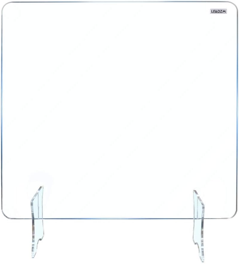Acrylic Removable Sneeze Guard, Clear Freestanding Protective Shield, Barrier Against Virus Spread Board, Desk Divider (30" x 23.6" x0.24")