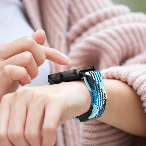 Image of Tobfit Stretchy Nylon Braided Band for Redmi Watch 6 /Redmi Watch5 /4 & Xiaomi Smart Band 8 Pro /9 Pro - Breathable, Adjustable Quick-Release Replacement Strap