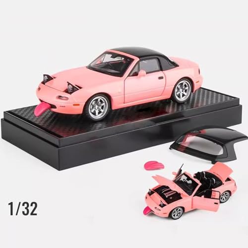 Image of Mazda Miata MX5 Toy Car 1 /32 Diecast Model Cars, Car Toys for Kids Age 4-7 Miata Gift for Boys Girls,Pull Back rc Sports car with Lighting & Sound (Pink)