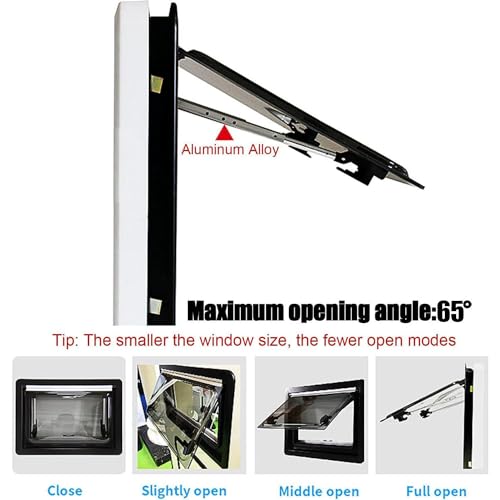 Ventana corrediza tintada para autocaravana y caravana, diseño de inclinación de 1200 x 300 mm, accesorio duradero y resistente a la intemperie para una mayor ventilación y privacidad
