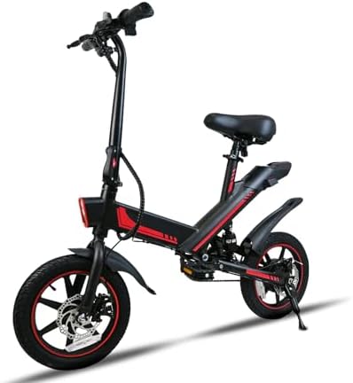 Bicicleta eléctrica plegable de 12 pulgadas, bicicleta eléctrica para adultos, 25 km/h, 36 V, 7,8 Ah, batería de litio, hasta 30-45 km
