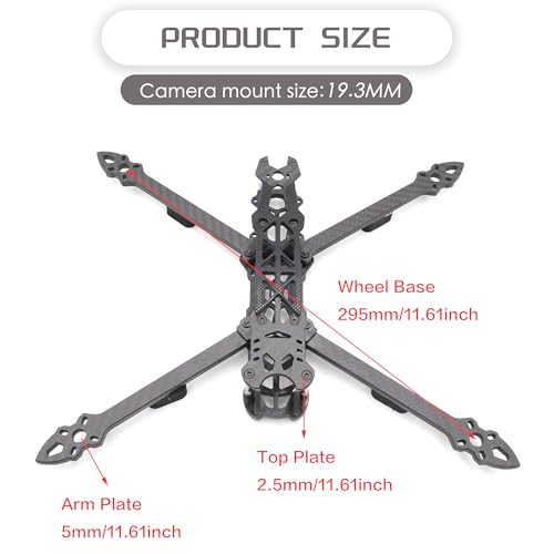 Image of Mark4 FPV Frame 295mm FPV Racing Drone Frame 7inch 3K Carbon Fiber Frame Quadcopter FPV Freestyle Frame with 5mm Arms
