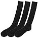 Prestige Medical Long Nurse Compression Socks, Black, 3 Count