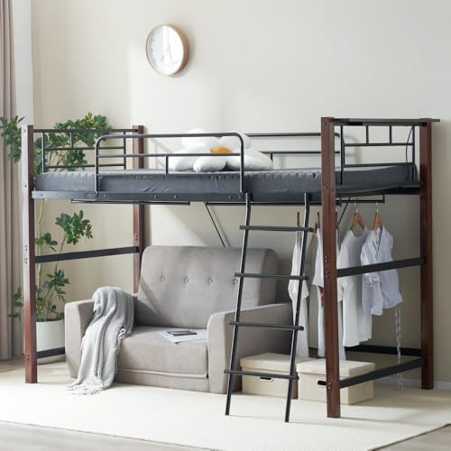 ロフトベッド シングル 高さ140cm ハンガーポール付き ロフトベッド シングル 高さ140cm ハンガーポール付き