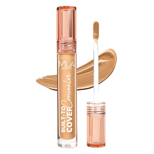 Image of Mila Beaute Built to Cover Liquid Concealer for Women With Spf & Hyaluronic Acid| Full Coverage Matte Finish Concealer for Dark Circles | Easily Blendable & Waterproof Formula| Suitable for Indian Skin Tones - 106Y Golden Sand