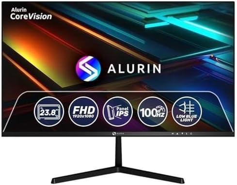Alurin CoreVision 24-Inch FHD IPS 100Hz FreeSync Monitor, 1ms MPR...