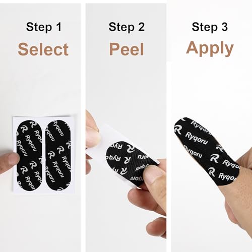 Ryqoru 40 PCS Bowling Thumb & Finger Tape, Fast Release Pre-Cut Insert Tape for Thumb Hole, Grip & Skin Protection, Breathable, No Residue, Black