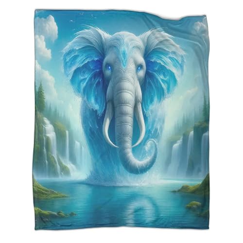 Couverture éléphant microfibre lit chaud plaid douillet ado adulte - 3