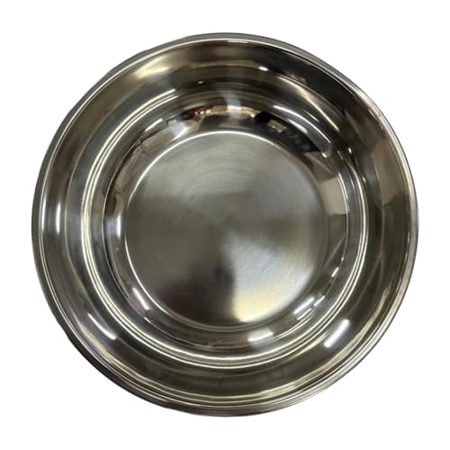 MagiDeal Stainless Steel Deep Mixing Bowl Salad Bowl Space Saving Metal Bowl Washing Basin for Cakes Food Storage Pancakes Breading, Diameter 24cm