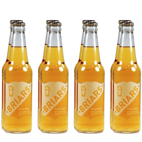 Image of Briars Soda - Classic Soda 12 fl oz Glass Bottles, (8 Pack) (8 - Pack, Cream Soda)