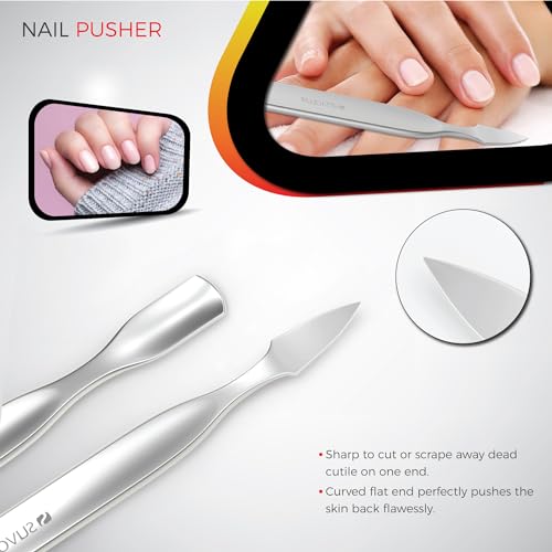 Kit de manicure Suvorna com cortador de unhas, tesoura de unhas, empurrador de cutícula, lixa de unh