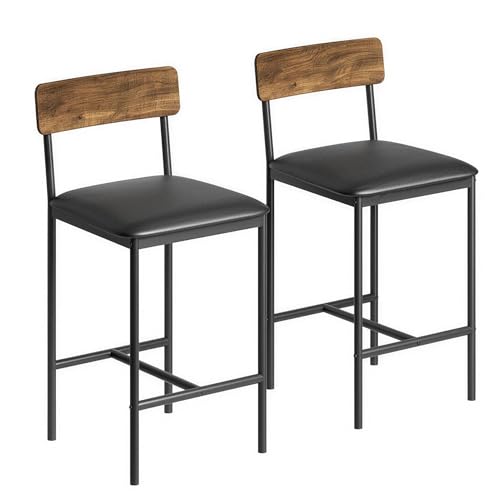Garvee Juego de 2 Taburetes de Bar con Respaldo