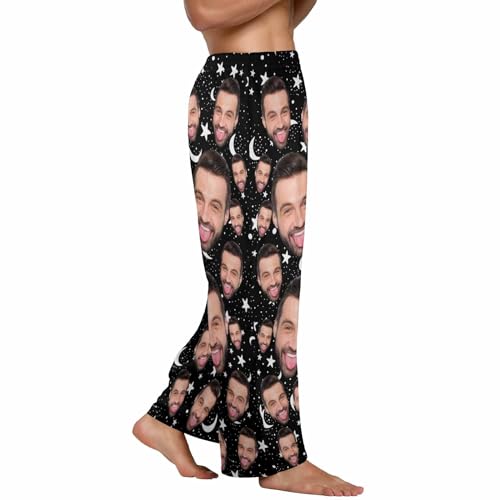Custom Christmas Pajama Pants for Men Xmas Gifts Customized Photo Sleepwear Bottoms Personalized Pj Trousers2