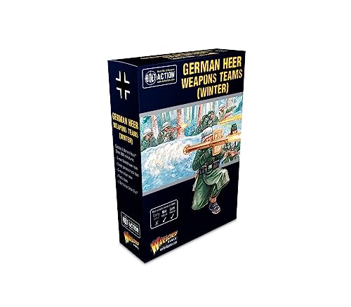 Warlord Games Bolt Action WWII German Heer Winter Weapons Teams Figures 1:56 Military Table Top Wargaming Plastic Model Kit 402212012