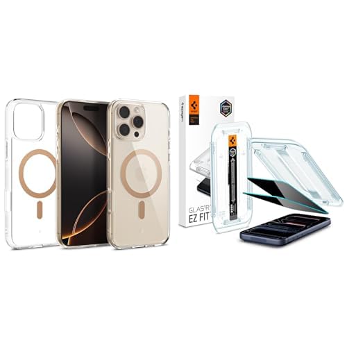 Spigen Caseology iPhone 16 Pro ince MagSafe Kılıf Capella Mag Sararma Karşıtı Hava Kanalı Teknolojisi Spigen iPhone 17 Pro / 17/16 Pro Hayalet Cam Ekran Koruyucu