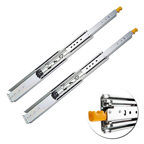 XYNH Guias Lineal Correderas para Cajones 300 500 800 1000, Mueble Bajo Cocina Cajones Mesas Guia Extensible con Cerradura 76mm De Ancho Correderas Cajones