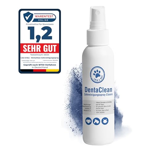 Lolo & Max DentaClean Spray Classic – Zahnreinigungsspray Für Tiere, 130ml - Zahnpflege und Dentalspray Für Hunde & Katzen - Zahnsteinentferner - 100% natürlich