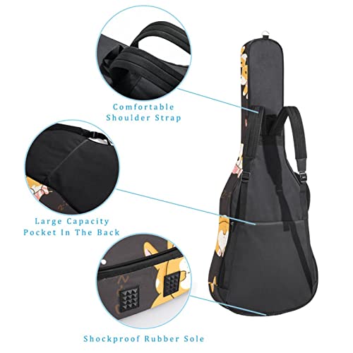 Hondank Housse de transport étanche pour guitare avec bandoulière réglable Motif alpaga et fleurs, Multicolore 03., 42… - Les Beatles, Paul McCartney, John Lennon, RIngo Starr, George Harrison Hondank Housse de transport étanche pour guitare avec bandoulière réglable Motif alpaga et fleurs, Multicolore 03., 42… – Image 4