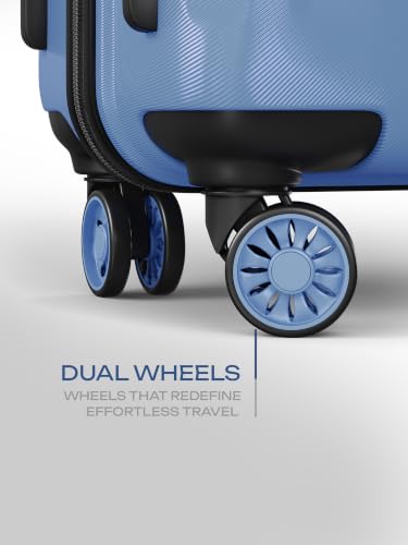 Image of Safari Symphony Set of 2 Trolley Bag Hard Case Polypropylene, 8 Spinner Wheels, 360 Degree Wheeling Carry on Luggage, Travel Bag, Suitcase for Travel, Trolley Bags for Travel, Steel Blue