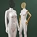 GOCHUSX Female Mannequin Dress Form, Manaquins Female Torso Stand with Head and Posable Wood Arms, Female Clothing Display Model for Retail Clothing Shops(B)