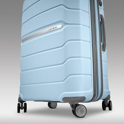 Image of Samsonite Freeform Hardside Carry-On Luggage with Spinner Wheels - Hardshell Suitcase - TSA, Airline-Approved - Expandable Hard Shell, Smooth Rolling Wheels for Lightweight Travel - Sky Blue