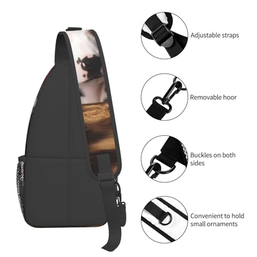 Bolso cruzado para hombre mochila bandolera deportiva negro miniatura 5