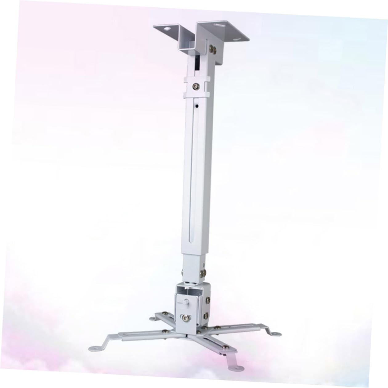 CALLARON Supporto LED per in a Bianco Ferro da Proiettore Soffitto Braccio Regolabile Supporti Articolati per Fino 15kg per Installazioni