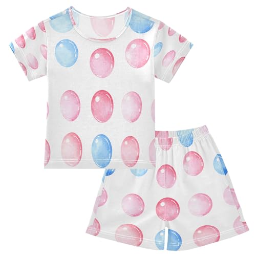 senya Balloon Colorful 1 Summer Pajamas Set Short Cotton Sleepwear 2 Piece Multicolor