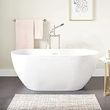 Signature Hardware 948247-67-NODRAIN Hibiscus 67" Acrylic Soaking Freestanding Tub with Pre-Drilled