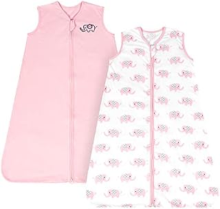 TILLYOU Large L Breathable Cotton Baby Wearable Blanket with 2-Way Zipper, Super Soft