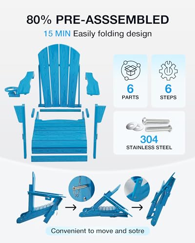 Serique Folding Adirondack Chair thumb #5