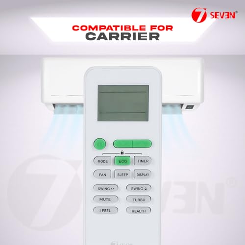 Image of 7SEVEN Compatible with Carrier Air Conditioner Remote Control Model 242 Suitable for Split and Window 1 | 1.5 | 2 Ton AC - Match Remote Keys Exactly to Replicate Genuine Remote Function